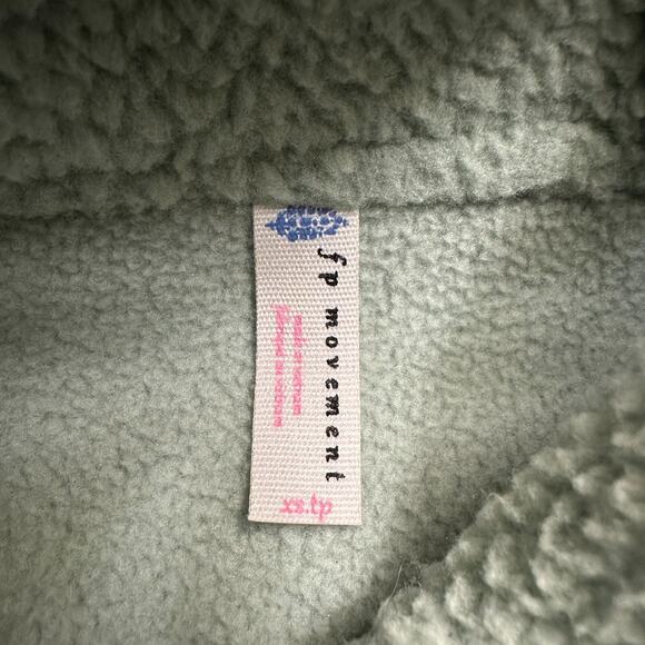 Free People FP Movement Women XS Hit The Slopes Aqua Haze Pullover Fleece Jacket - Picture 5 of 10